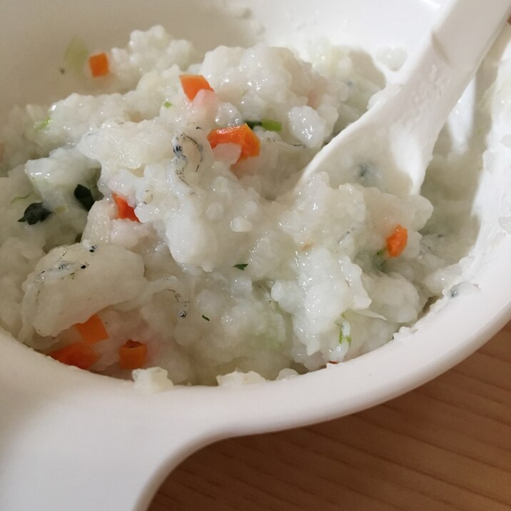 離乳食後期 しらすと大根と小松菜の6倍粥 レシピ 作り方 By Xmickyx 楽天レシピ 離乳食後期 しらすと大根と小松菜の6倍粥 レシピ 作り方 By Xmickyx 楽天レシピ